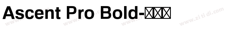 Ascent Pro Bold字体转换